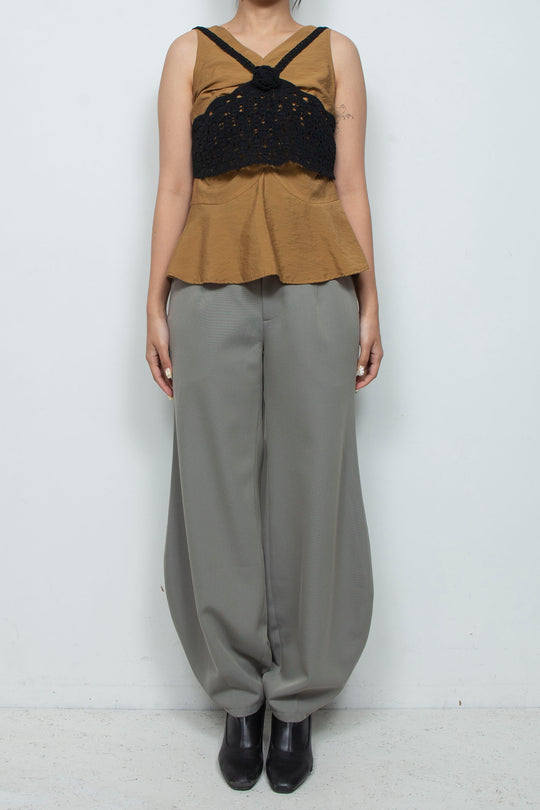 Crochet crop top black