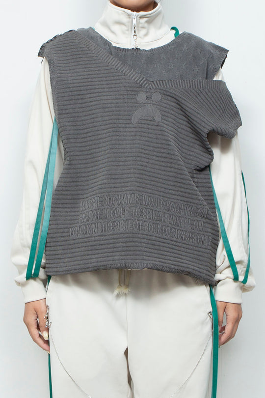 SEAMLESS TRANSFORMABLE DRESS/VEST Gray