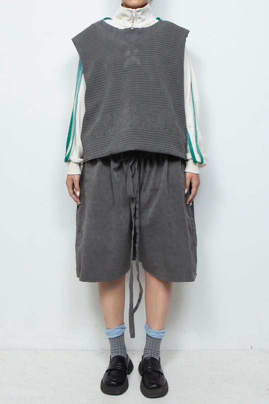 RELAXED SEAMLESS SHORTS Gray