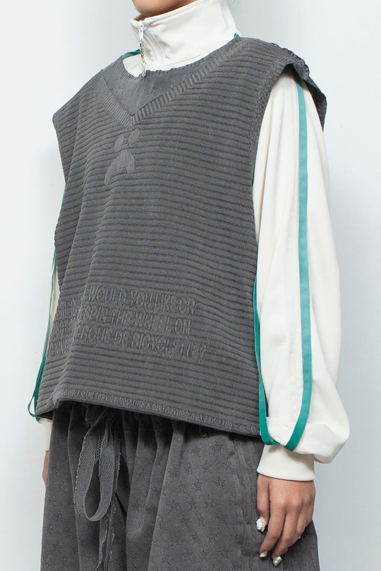 SEAMLESS TRANSFORMABLE DRESS/VEST Gray