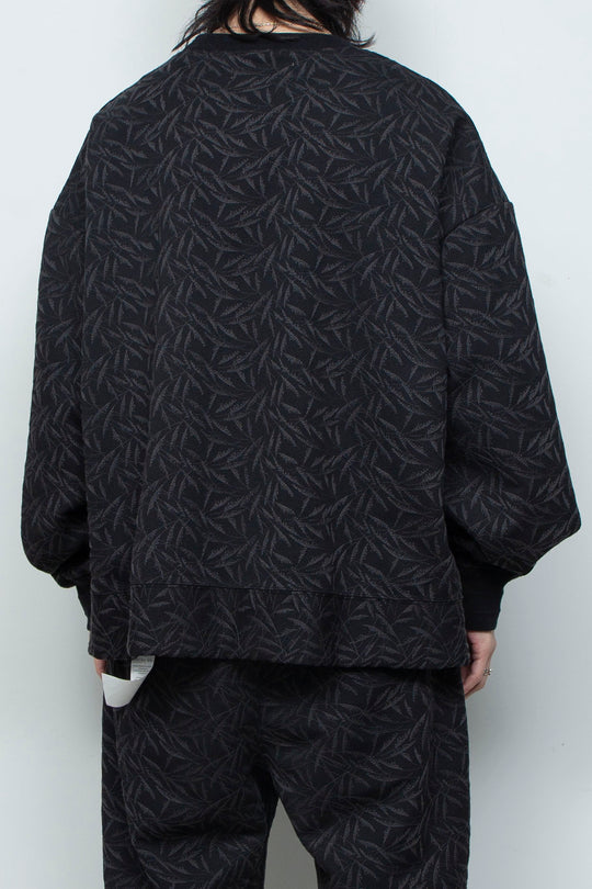 フルエンブロイダリージャージープルオーバー BLACK