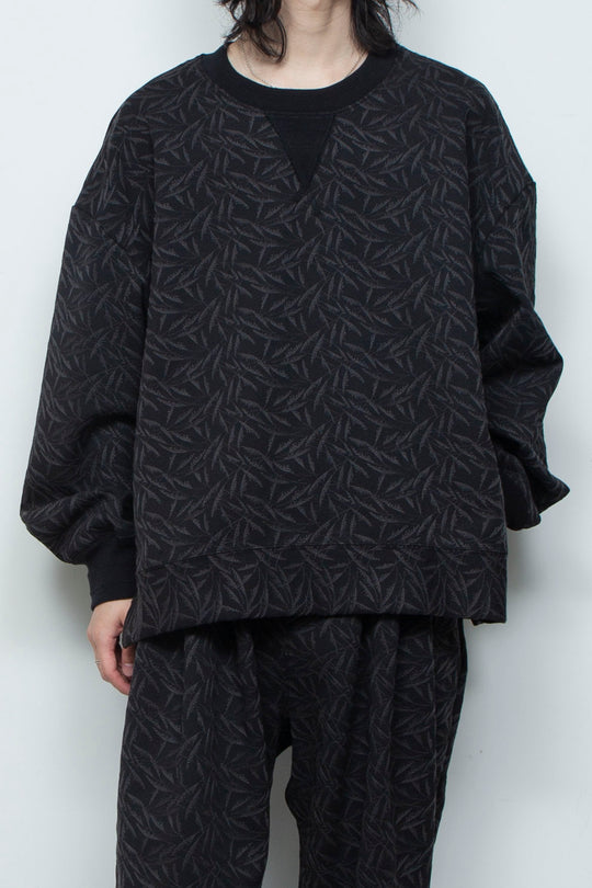 フルエンブロイダリージャージープルオーバー BLACK