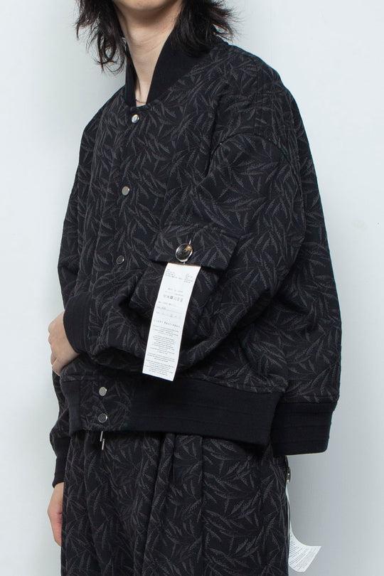 フルエンブロイダリージャージースタジアムブルゾン BLACK