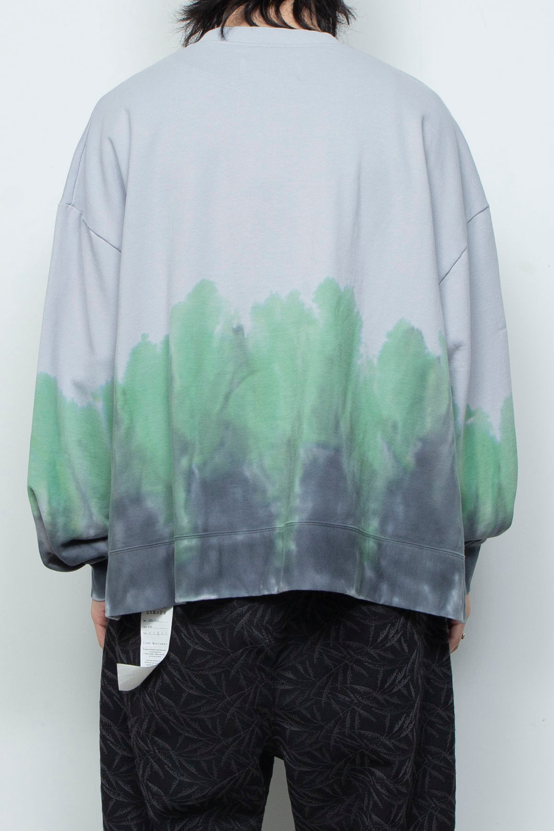 ハンドダイドロングスリーブプルオーバー ICE GRAY DYED