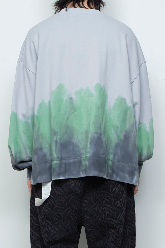ハンドダイドロングスリーブプルオーバー ICE GRAY DYED