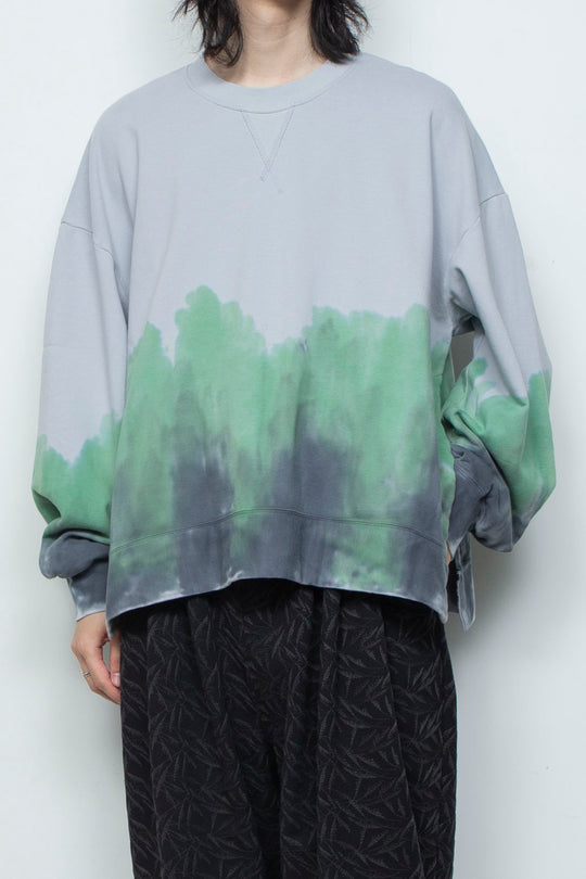 ハンドダイドロングスリーブプルオーバー ICE GRAY DYED