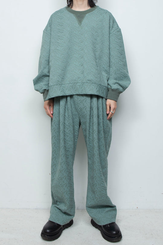 フルエンブロイダリージャージープルオーバー GLASS GREEN