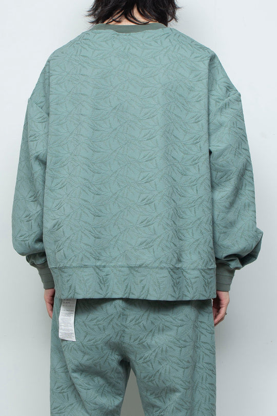 フルエンブロイダリージャージープルオーバー GLASS GREEN