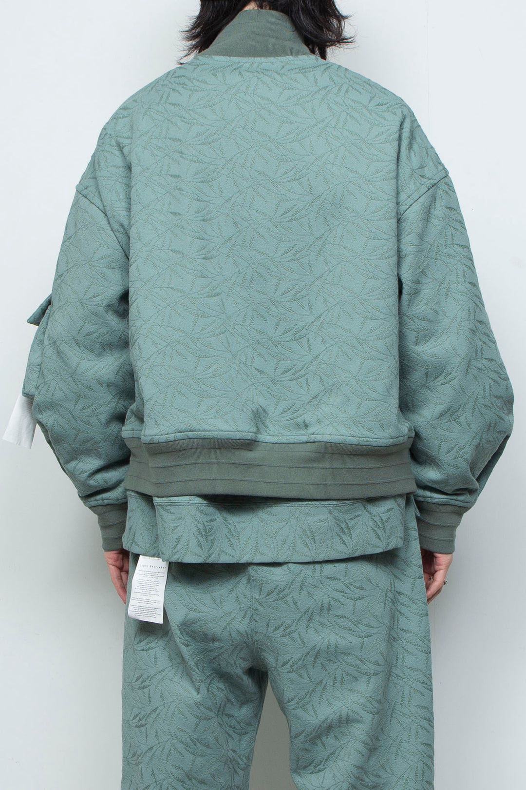 フルエンブロイダリージャージースタジアムブルゾン GLASS GREEN