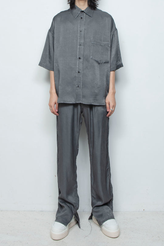 ピグメントウォッシュドショートスリーブコンパクトシャツ SLATE GRAY