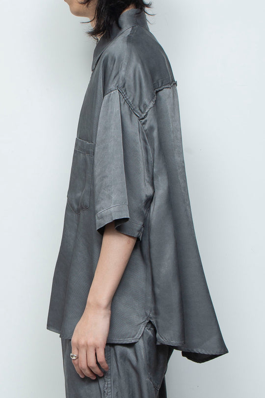 ピグメントウォッシュドショートスリーブコンパクトシャツ SLATE GRAY