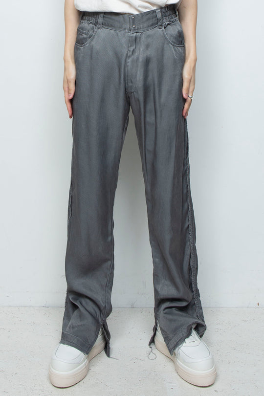 ピグメントウォッシュドローライズ5Pセミフレアパンツ SLATE GRAY
