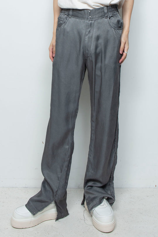 ピグメントウォッシュドローライズ5Pセミフレアパンツ SLATE GRAY