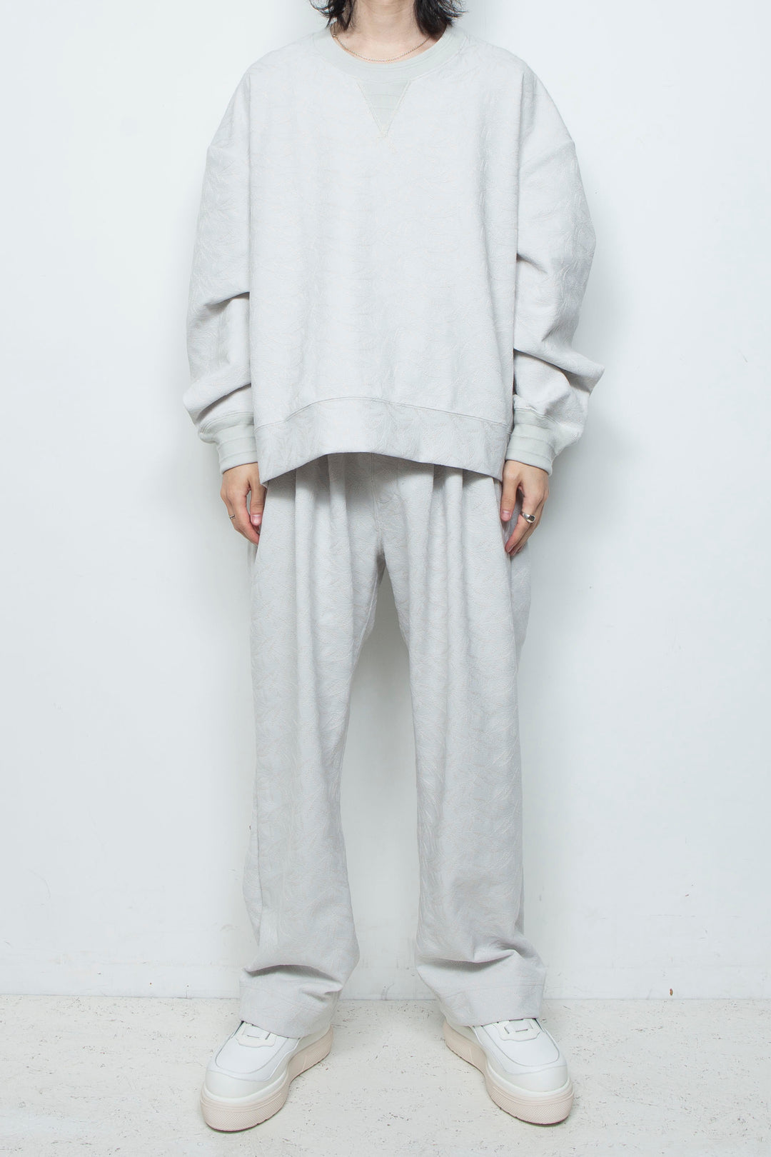 フルエンブロイダリージャージープルオーバー ICE GRAY