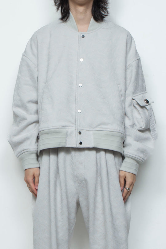 フルエンブロイダリージャージースタジアムブルゾン ICE GRAY