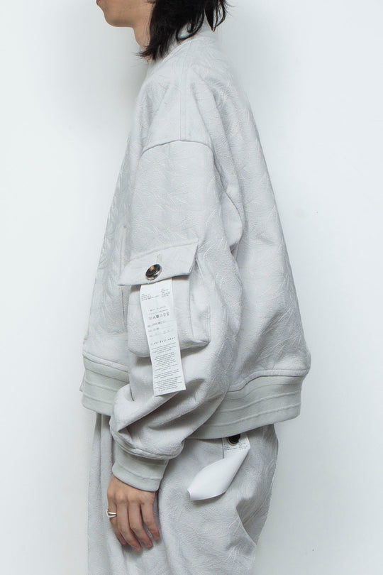 フルエンブロイダリージャージースタジアムブルゾン ICE GRAY