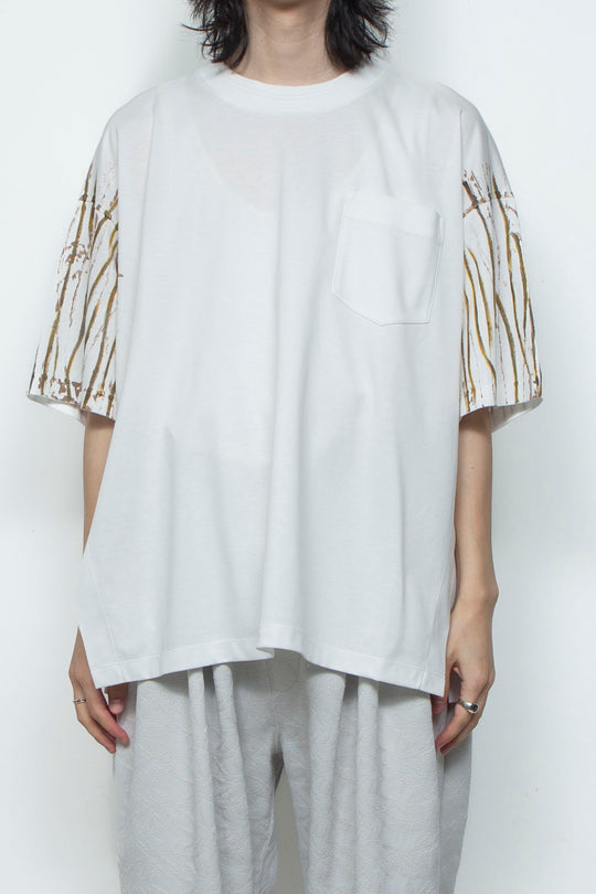 スーペリアピマコットンハンドペイントTシャツ WHITE