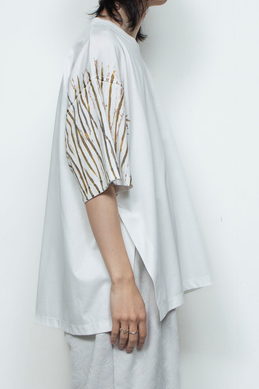 スーペリアピマコットンハンドペイントTシャツ WHITE