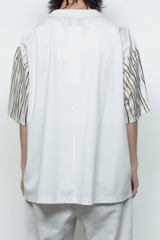スーペリアピマコットンハンドペイントTシャツ WHITE