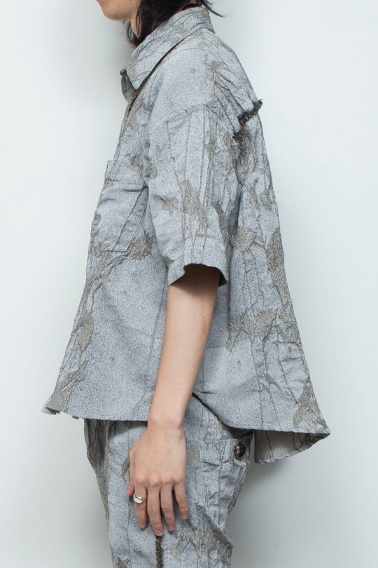 オリジナル蔦ジャガードショートスリーブコンパクトシャツ IVY CONCRETE