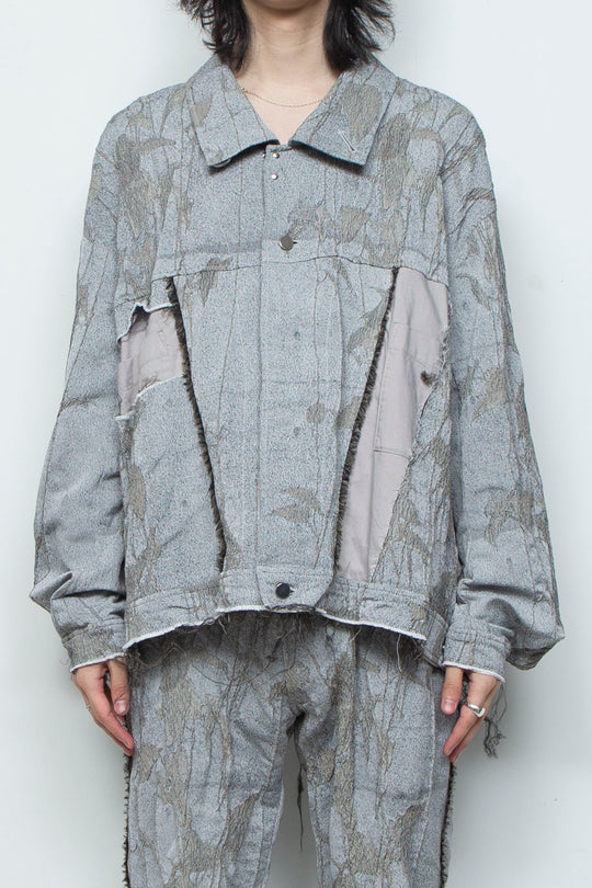 オリジナル蔦ジャガード再構築カーペンターデニムジャケット IVY CONCRETE