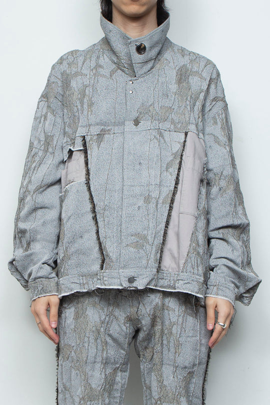 オリジナル蔦ジャガード再構築カーペンターデニムジャケット IVY CONCRETE
