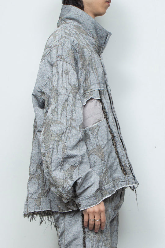オリジナル蔦ジャガード再構築カーペンターデニムジャケット IVY CONCRETE
