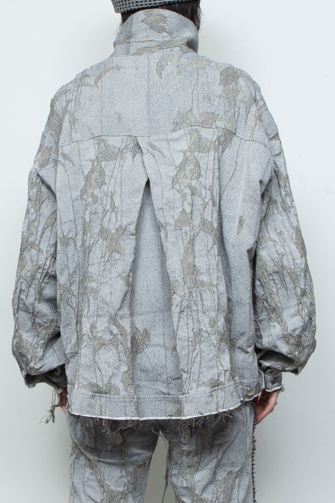 オリジナル蔦ジャガード再構築カーペンターデニムジャケット IVY CONCRETE