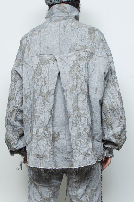 オリジナル蔦ジャガード再構築カーペンターデニムジャケット IVY CONCRETE