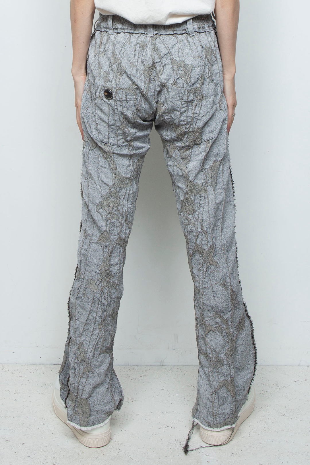 オリジナル蔦ジャガードローライズ5Pセミフレアパンツ IVY CONCRETE