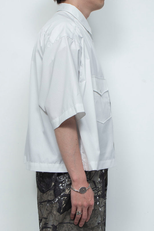 Supima Tech Broadcloth Gathered Shirt WHITE