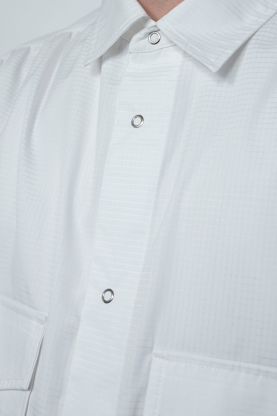 Supima Tech Broadcloth Gathered Shirt WHITE