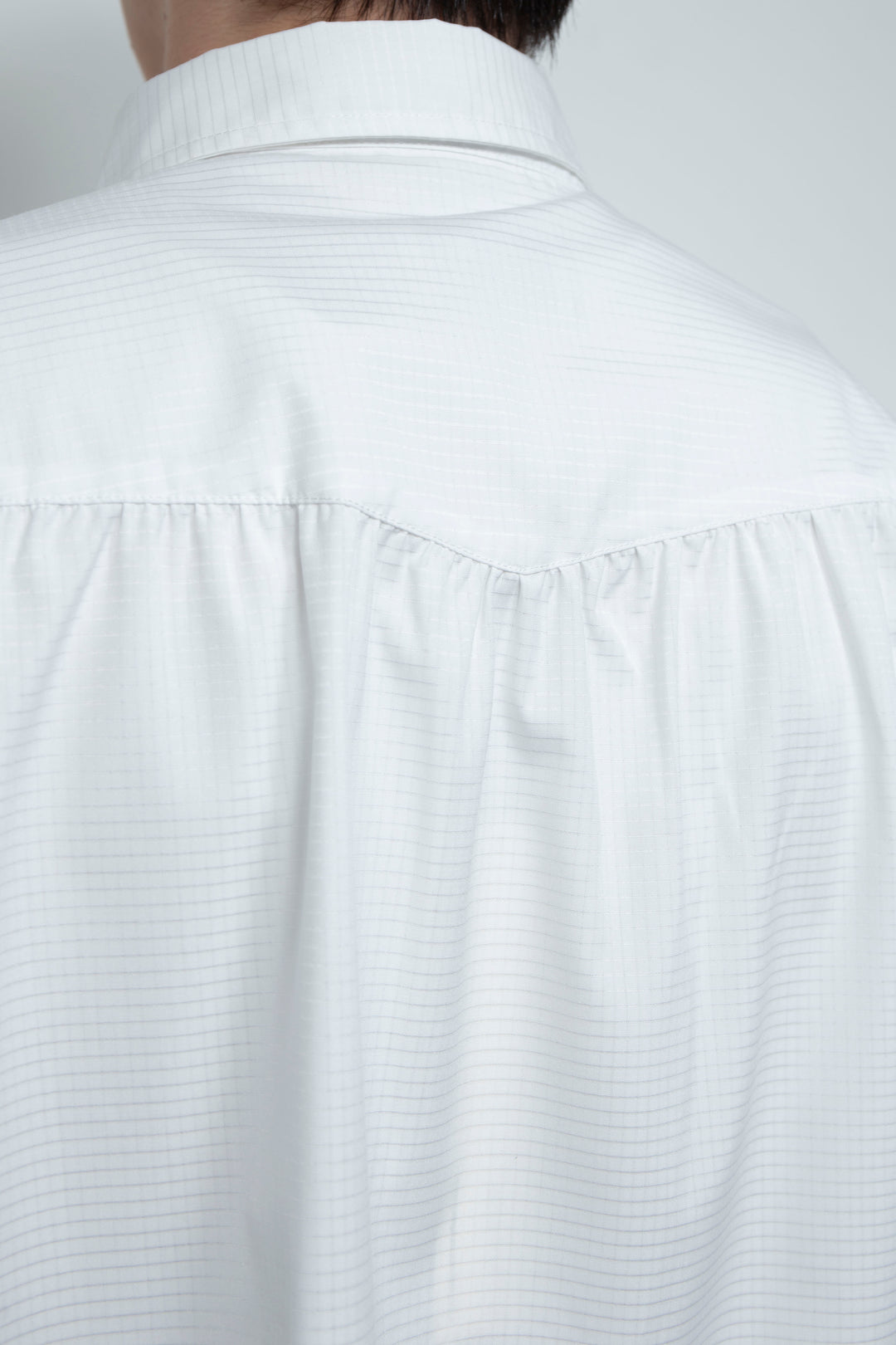 Supima Tech Broadcloth Gathered Shirt WHITE