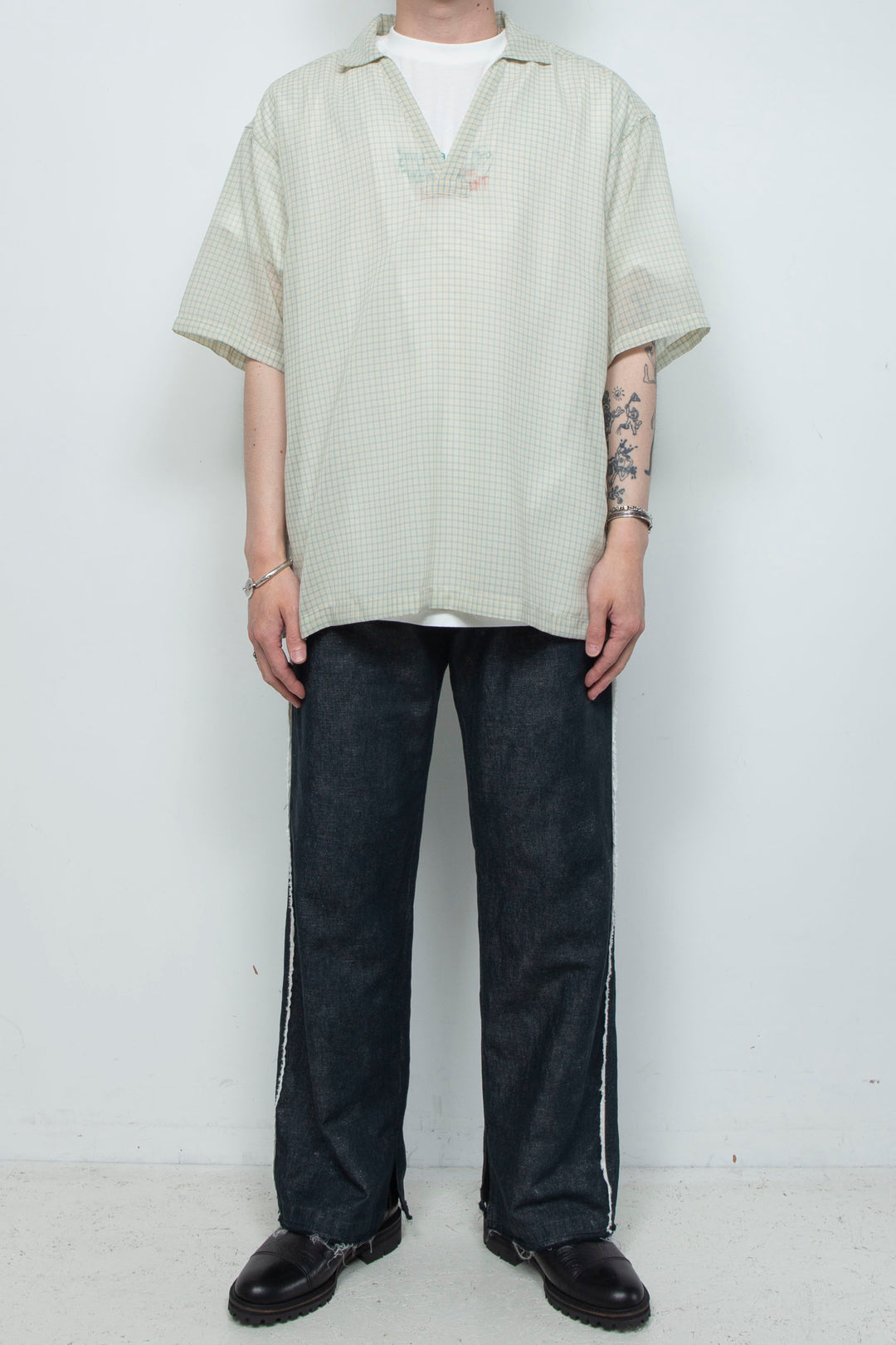 "HOME" Relax Pullover Shirt YELLOW