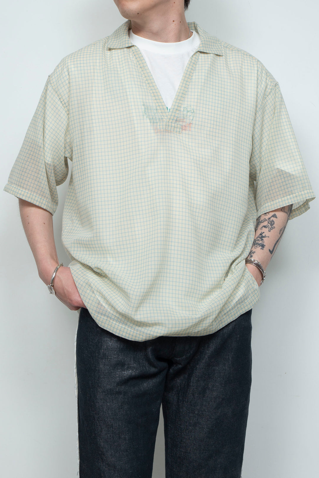 "HOME" Relax Pullover Shirt YELLOW