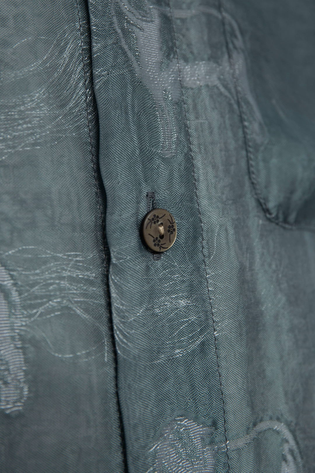 "MERCED" Modified Lambscape Jaqurd Shirt SAGE GREEN