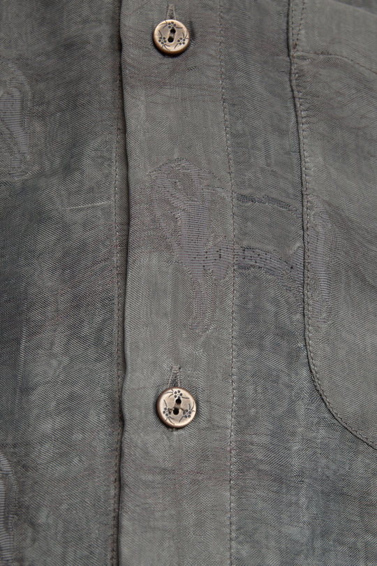 "MERCED" Modified Lambscape Jaqurd Shirt L.BROWN