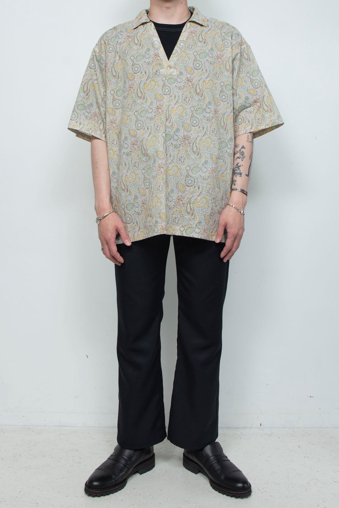 "HOME" Relax Pullover Shirt PAISELY