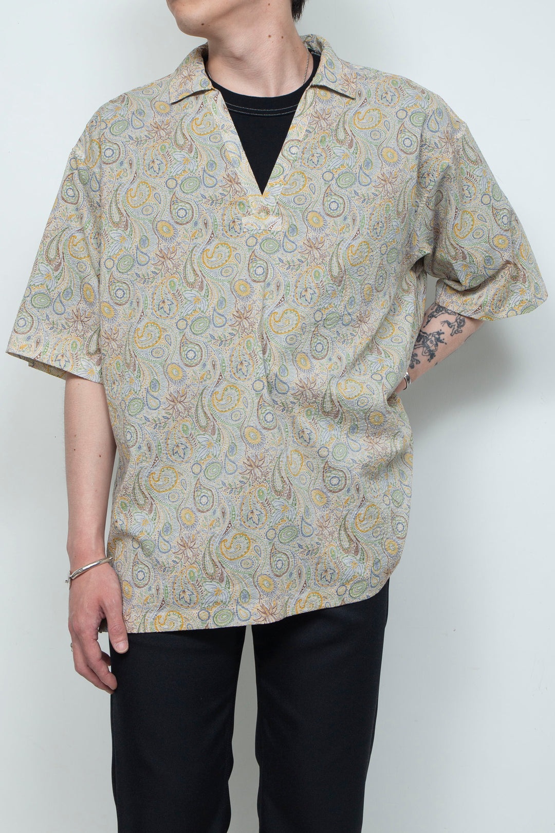 "HOME" Relax Pullover Shirt PAISELY