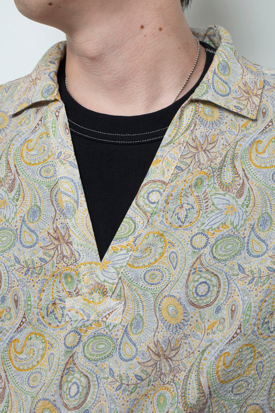 "HOME" Relax Pullover Shirt PAISELY