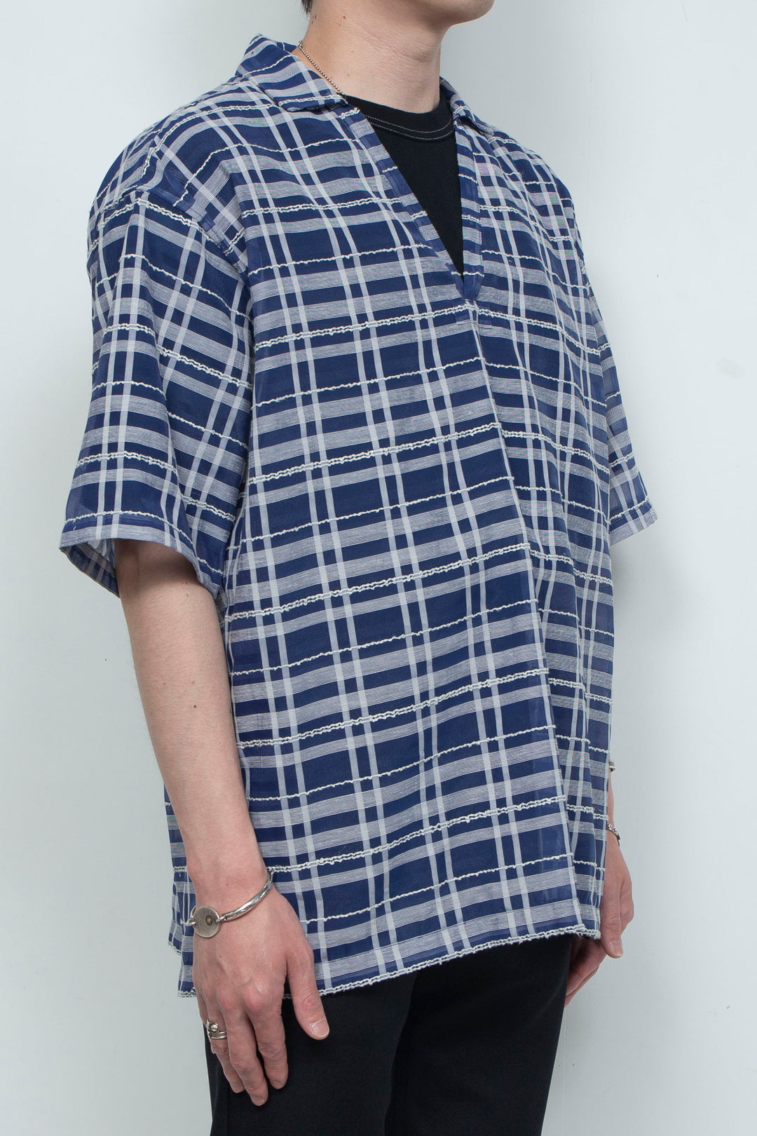 "HOME" Relax Pullover Shirt BLUE