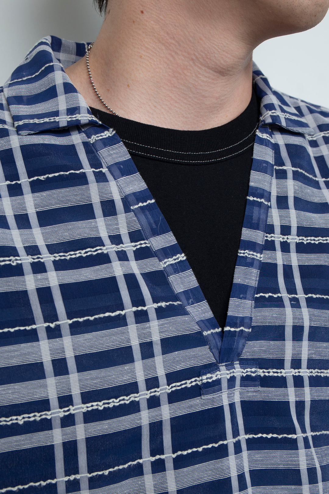 "HOME" Relax Pullover Shirt BLUE