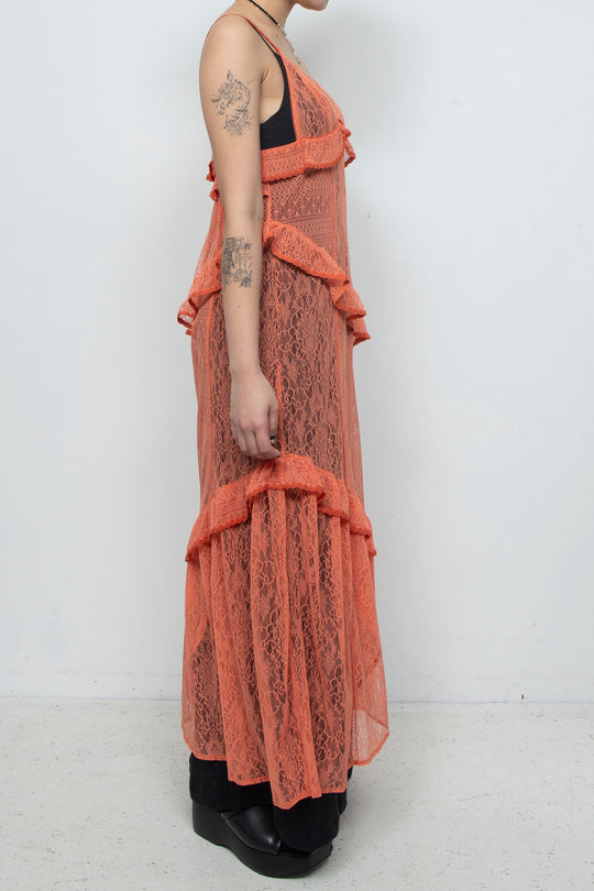 Lace Camisole Dress Orange