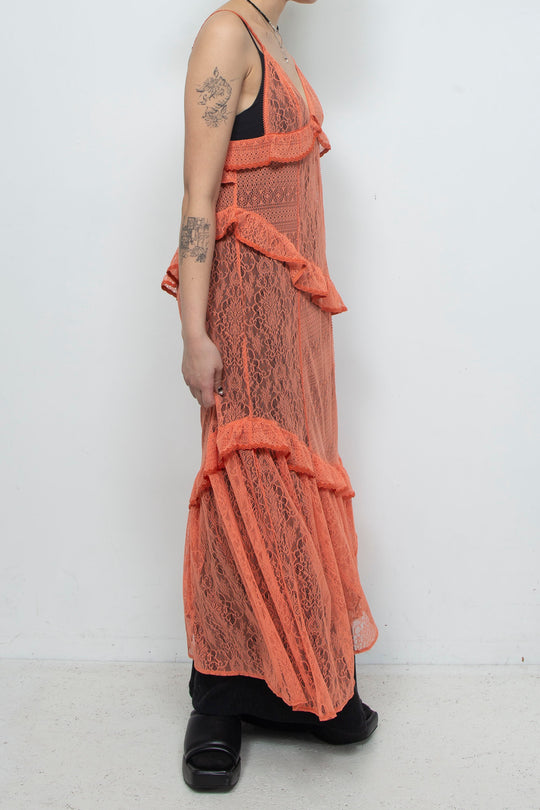 Lace Camisole Dress Orange