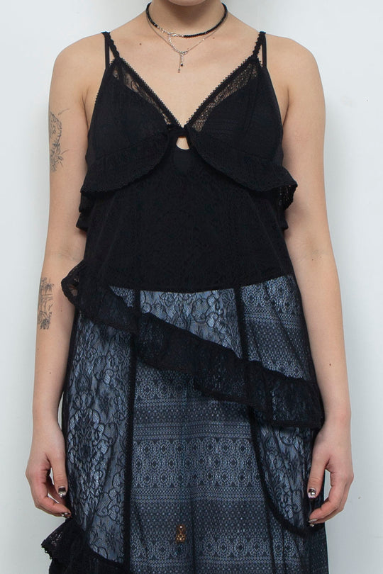 Lace Camisole Dress Black