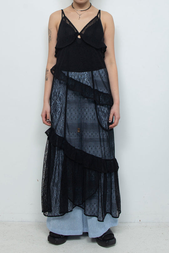 Lace Camisole Dress Black