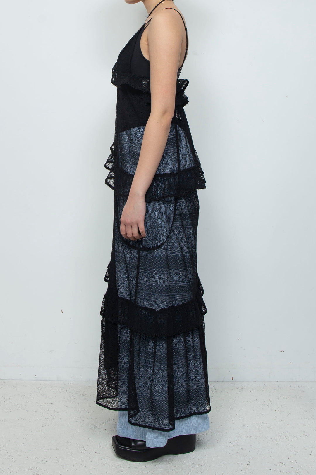 Lace Camisole Dress Black