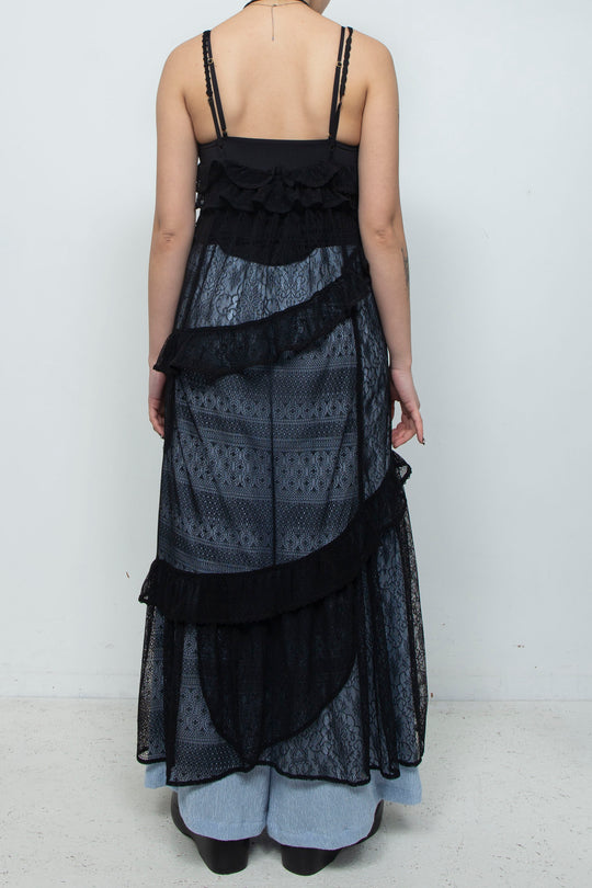 Lace Camisole Dress Black