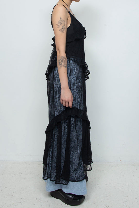 Lace Camisole Dress Black