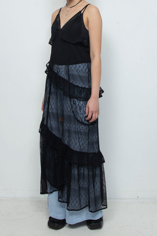 Lace Camisole Dress Black